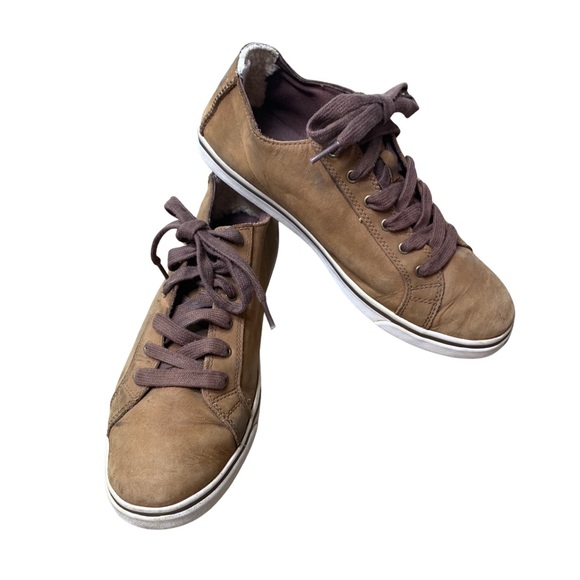 UGG Other - FINAL SALE Men’s Ugg VanOwen Nubuck Leather Shearling Lace Up Shoes Brown 10